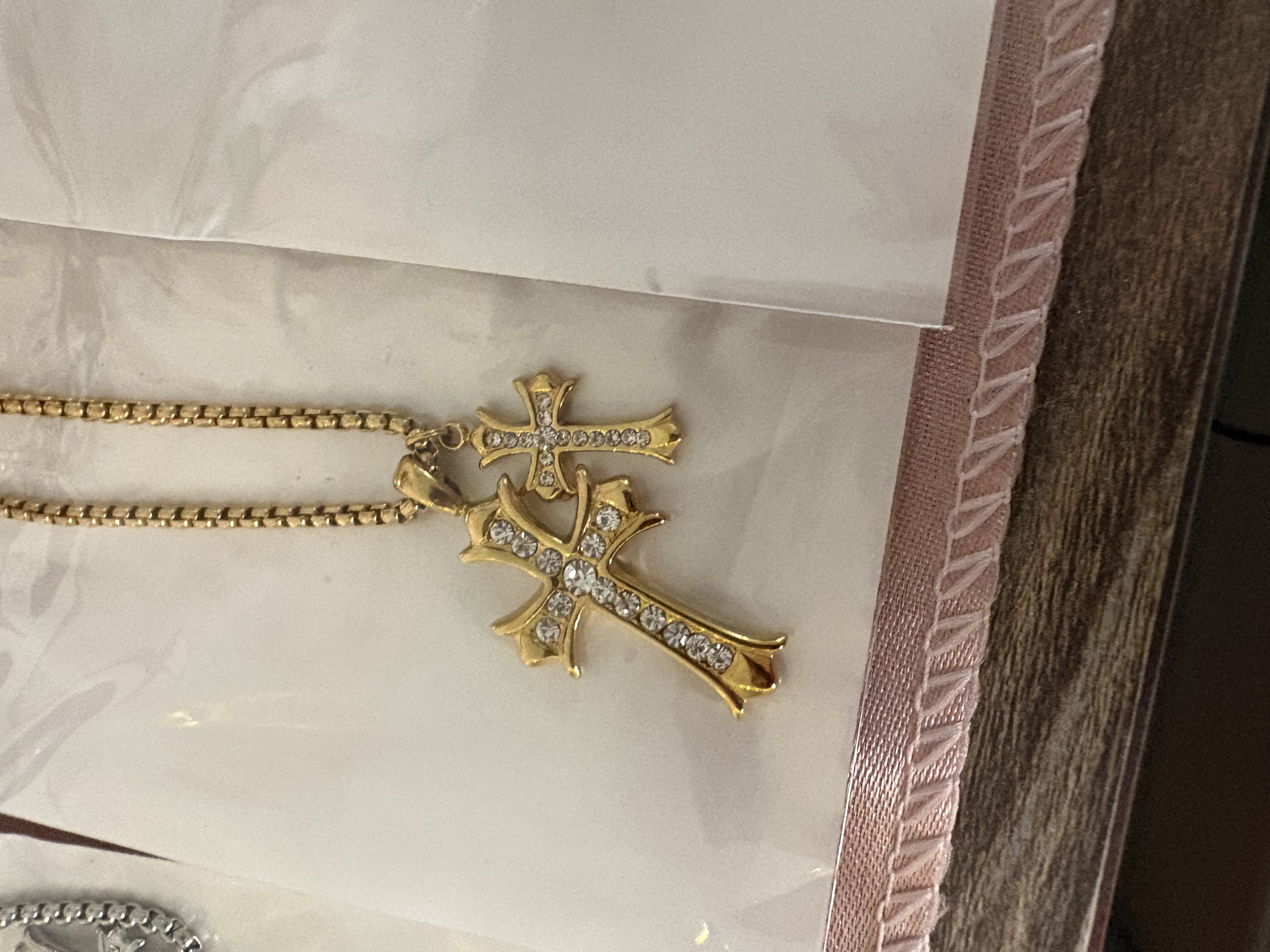 Gold-Color Cross Necklace