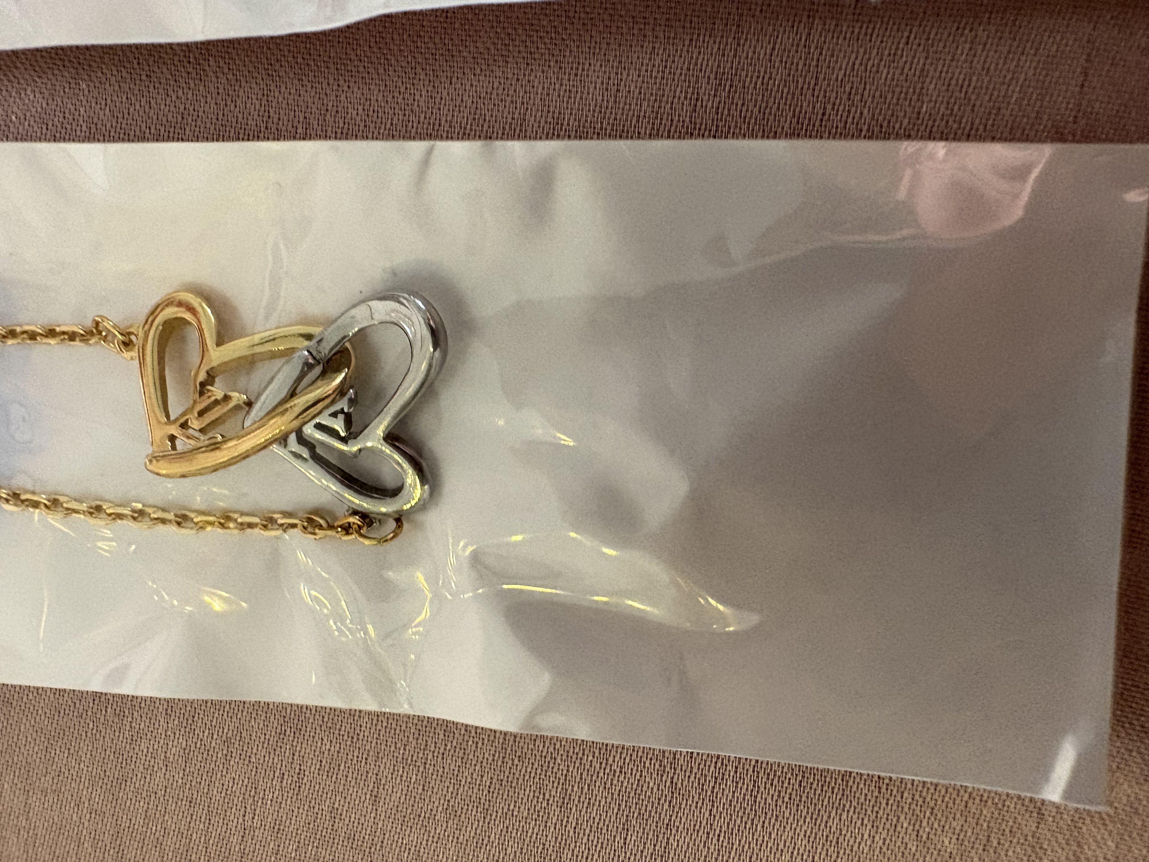 Silver/Gold Heart