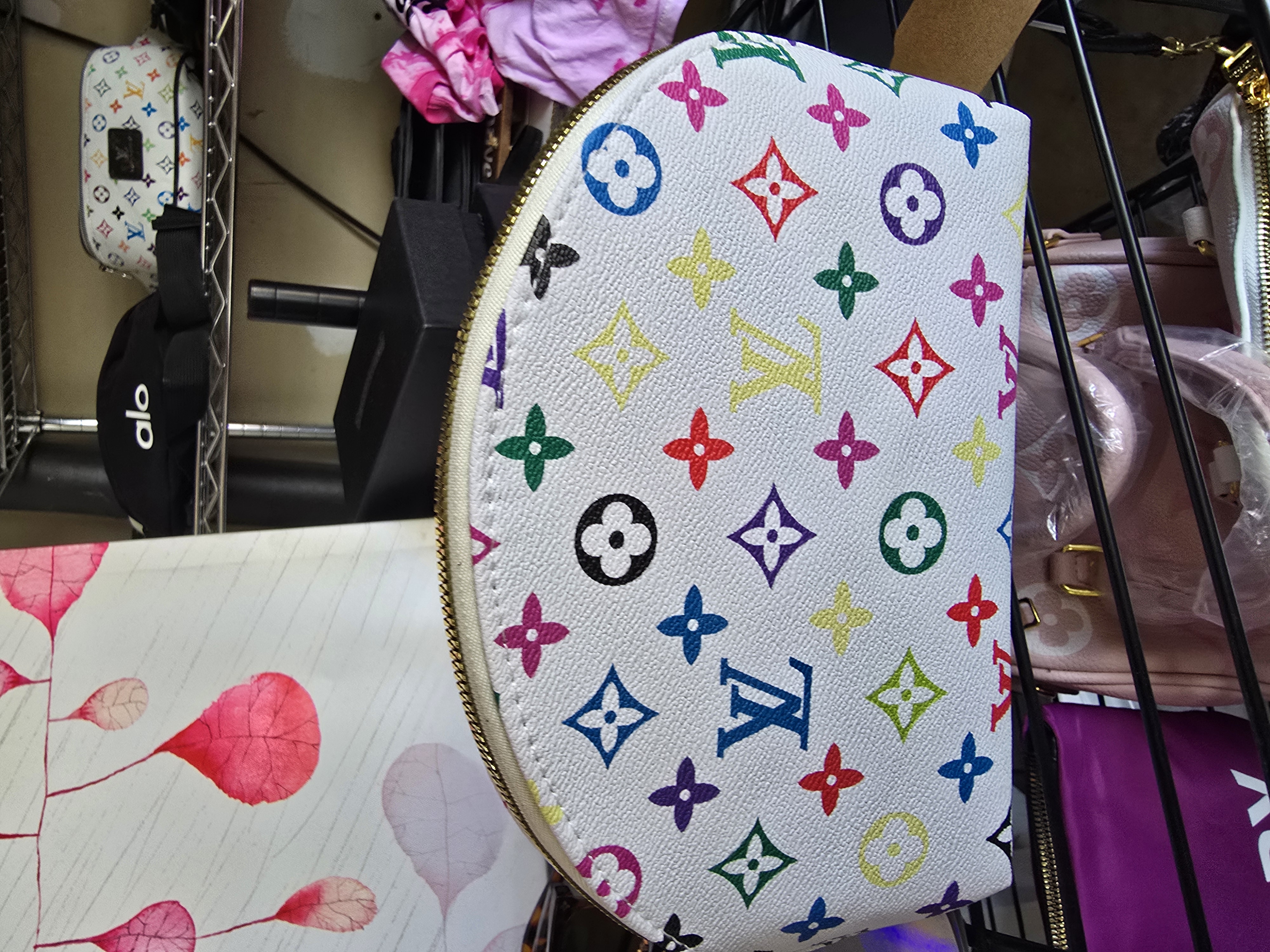 Lv white colorful 4n1 makeup pouches